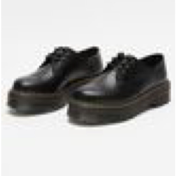 DR. MARTENS 1461 Quad Smooth Leather Womens Platform Shoes - Picture 3 of 4